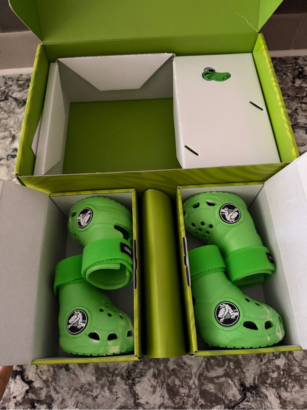 CROCS Dog Bright Green Clogs with Adjustable Heel Straps